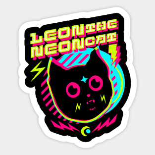 Leon the Neon Cat - Cat Lovers - Cute Cat Sticker